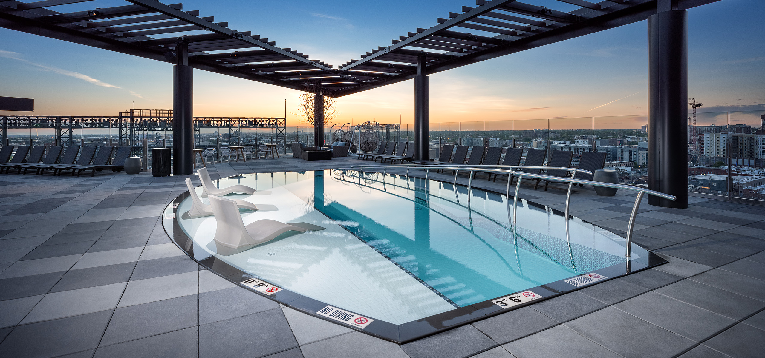 Bradford Products - Take a mile-high dip in the rooftop pool and spa at  Denver's new McGregor Square! Shared by the Rally Hotel and McGregor Square  Residences, the Skybridge amenity deck gives